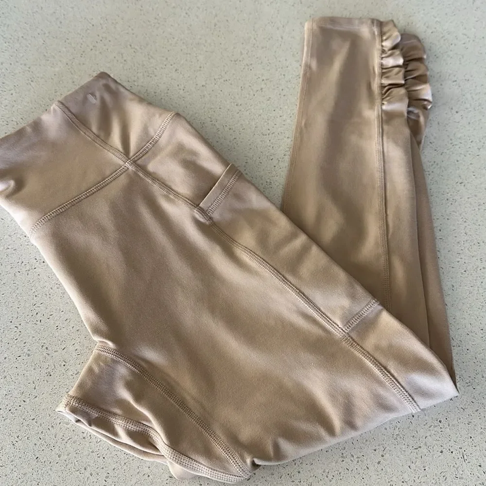 NWOT Free People Out of your League Clay Leggings Ruched High Rise Pockets S Gym